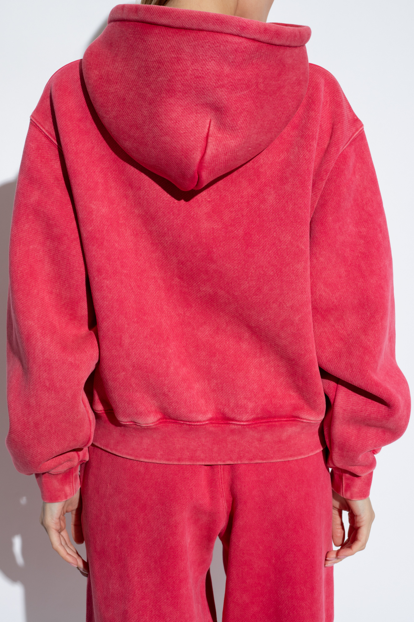 Pink sales velvet hoodie